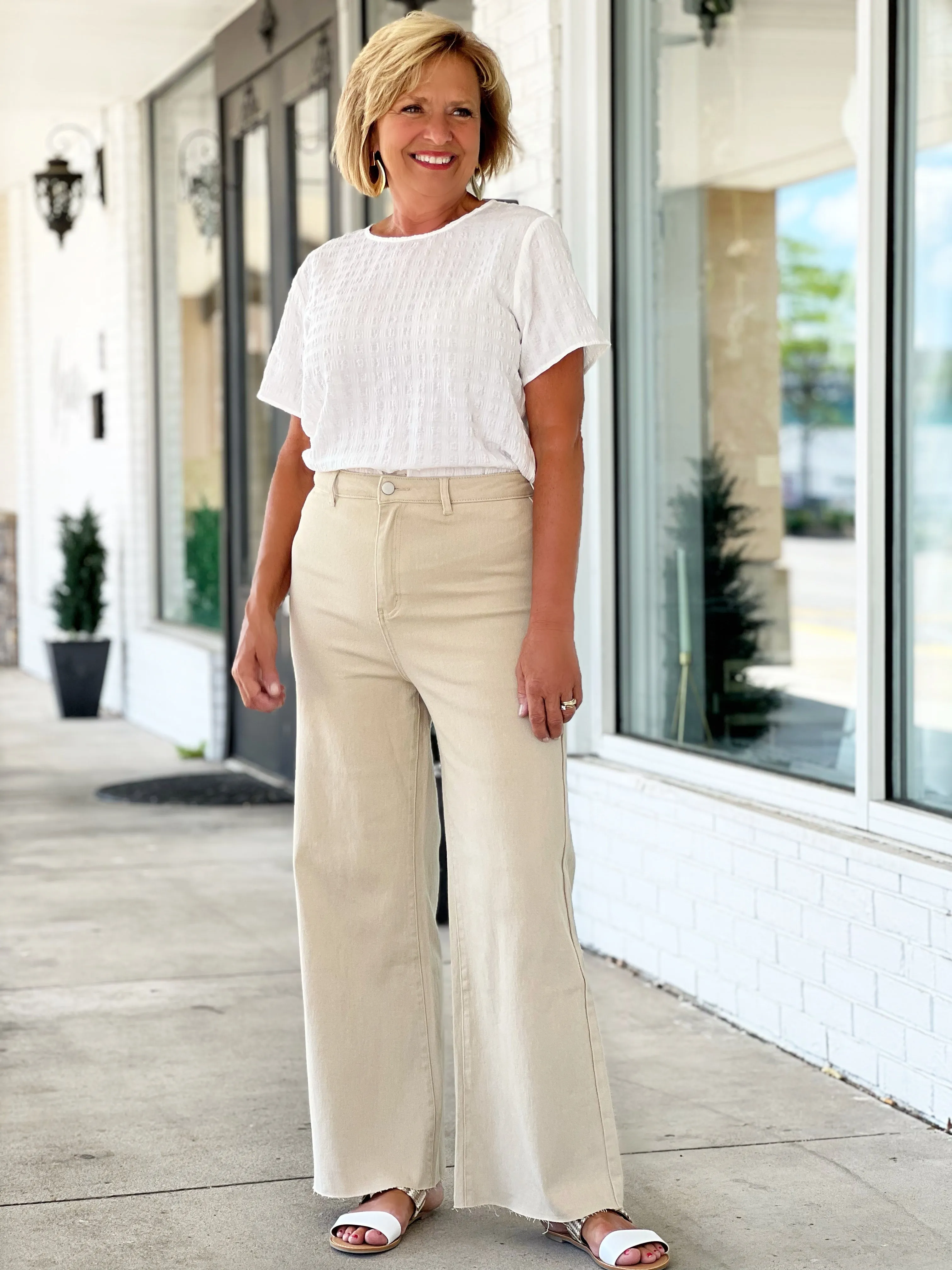 Harper Wide Leg Jean - Almond Milk (FINAL SALE)