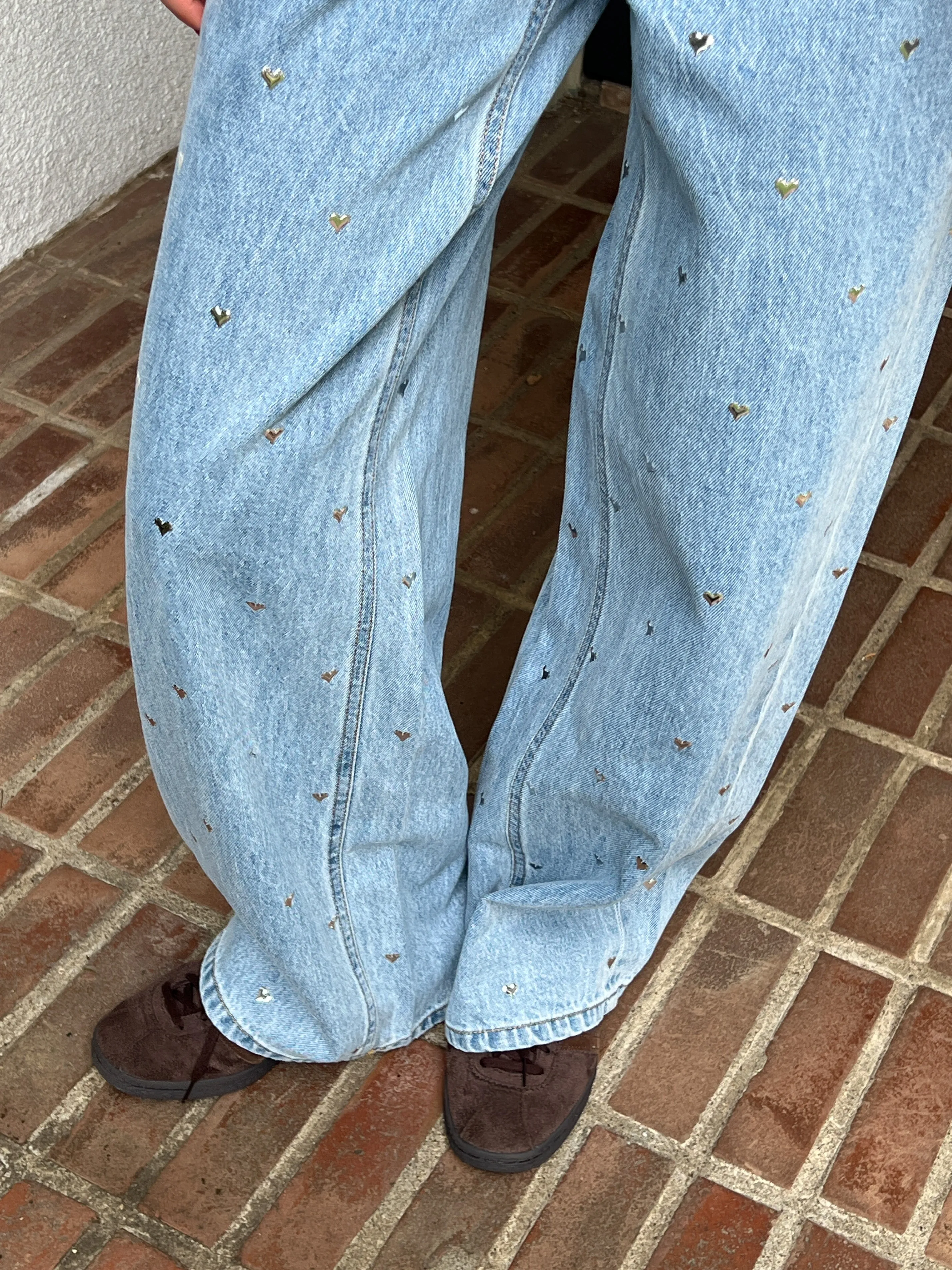 Heart Studs Jeans