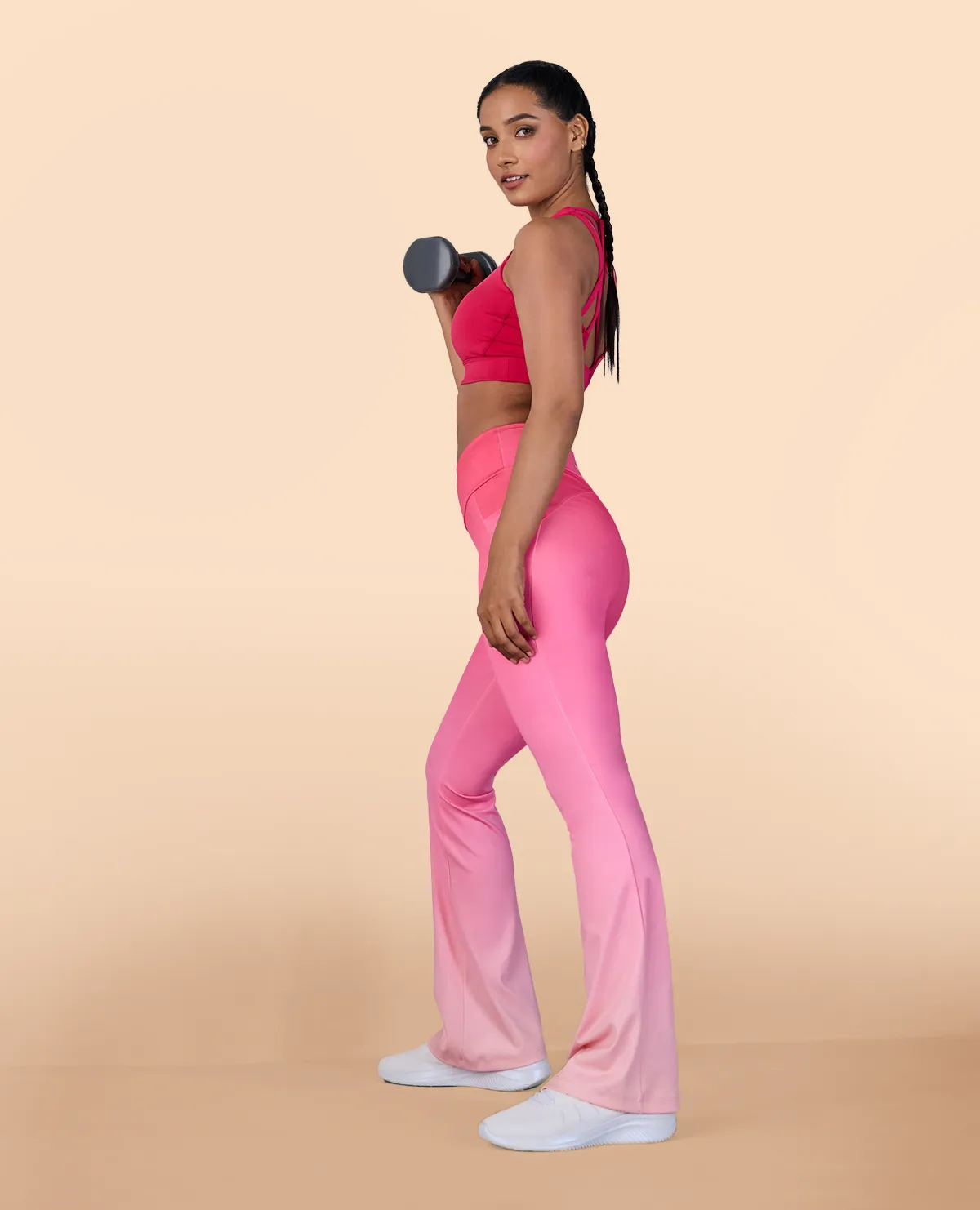 High-Rise Ombre Flare Pants in Second SKN