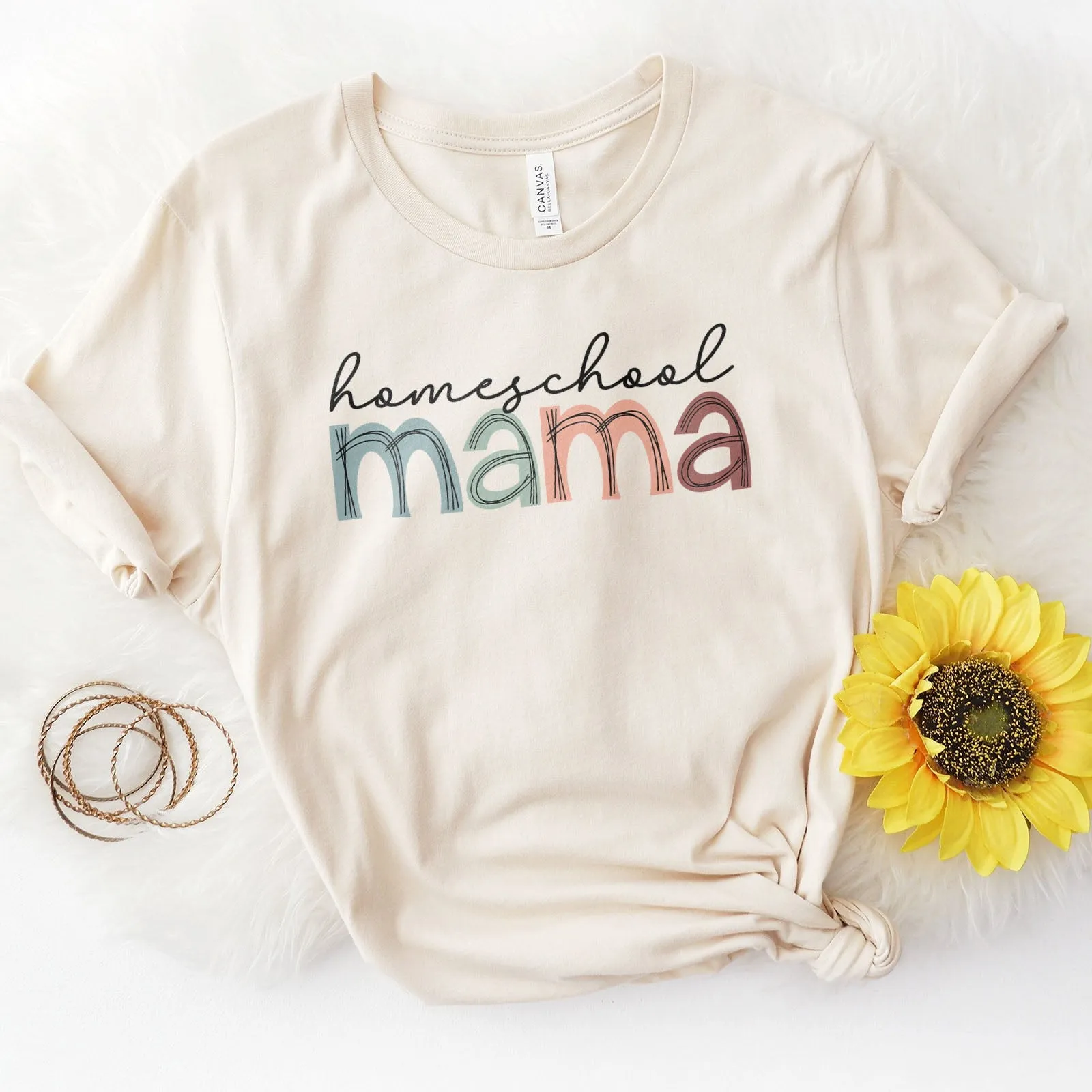 Homeschool Mama Pastel Tee