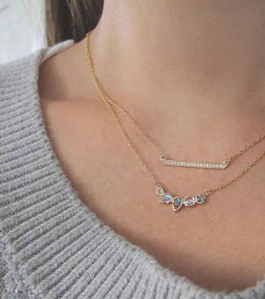 Horizon White Diamond Necklace