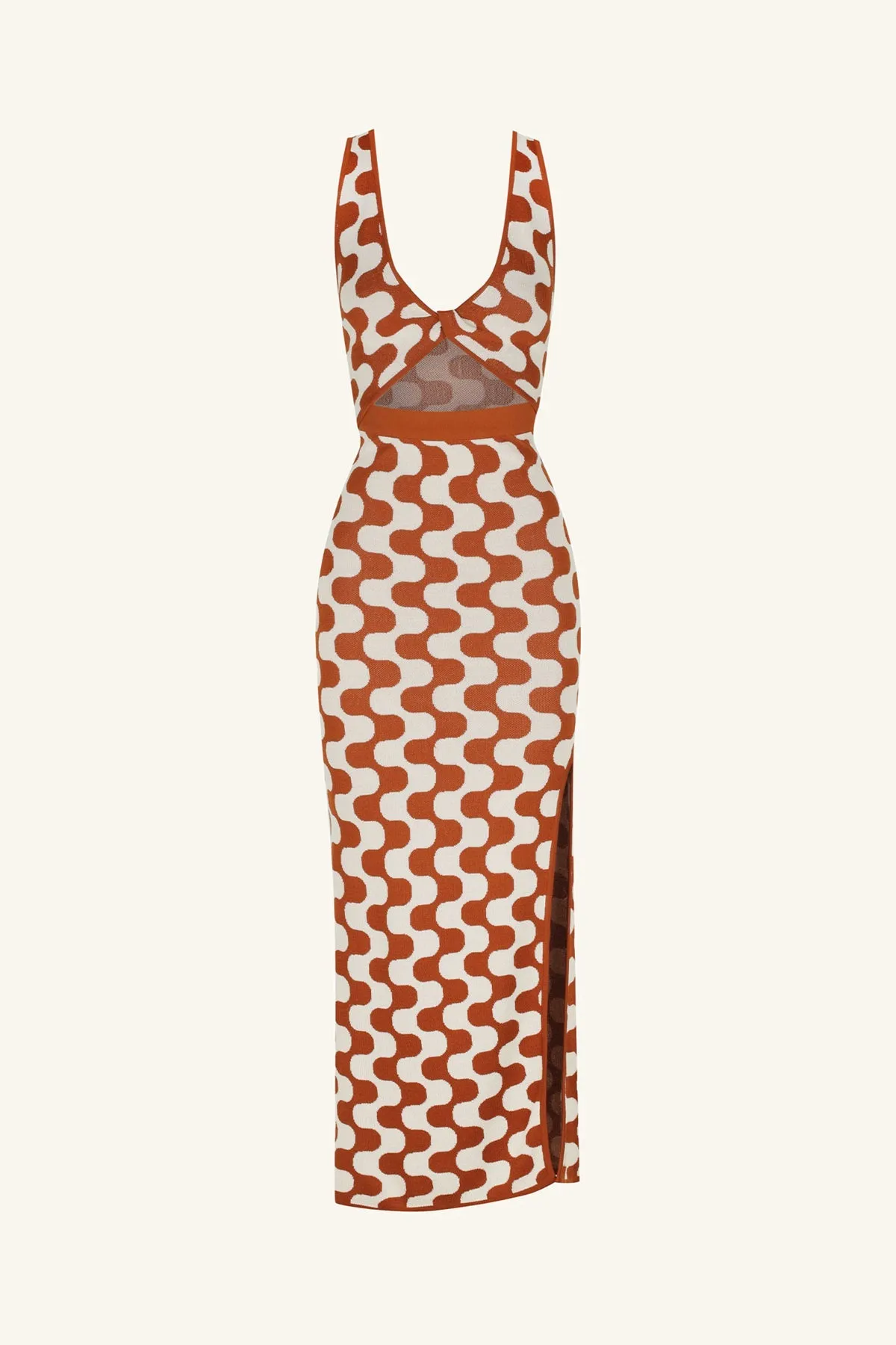INCANTO TWIST FRONT MIDI DRESS