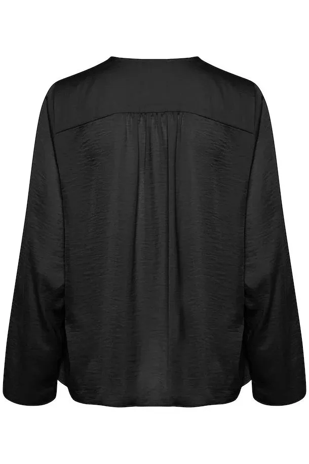 InWear Mato Button Front Top in Black