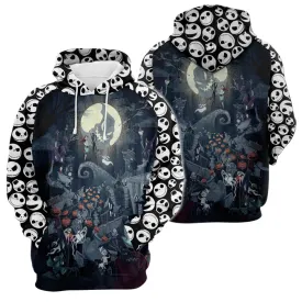 Jack Skellington And Sally Spooky Night Hoodie