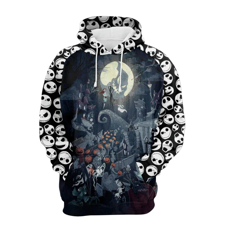 Jack Skellington And Sally Spooky Night Hoodie