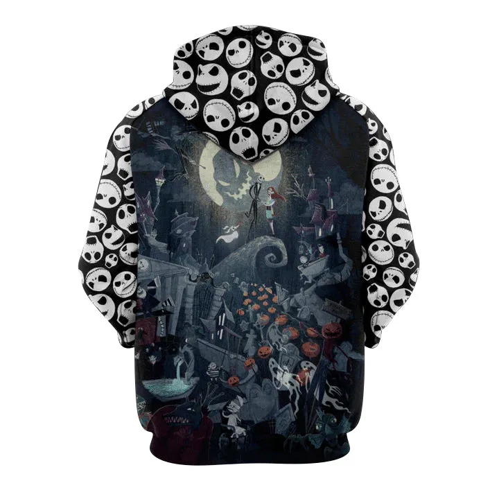 Jack Skellington And Sally Spooky Night Hoodie