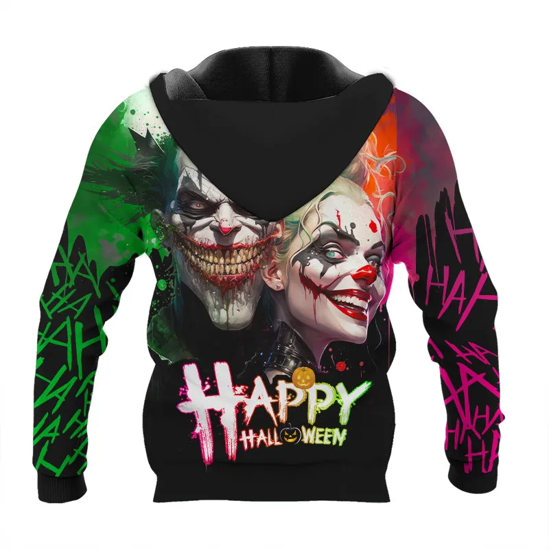 Joker And Harley Quinn Happy Halloween Hoodie & Zip Hoodie