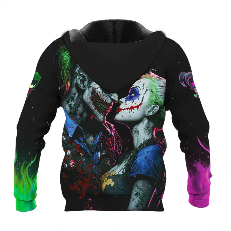 Joker And Harley Quinn Horror Hoodie & Zip Hoodie