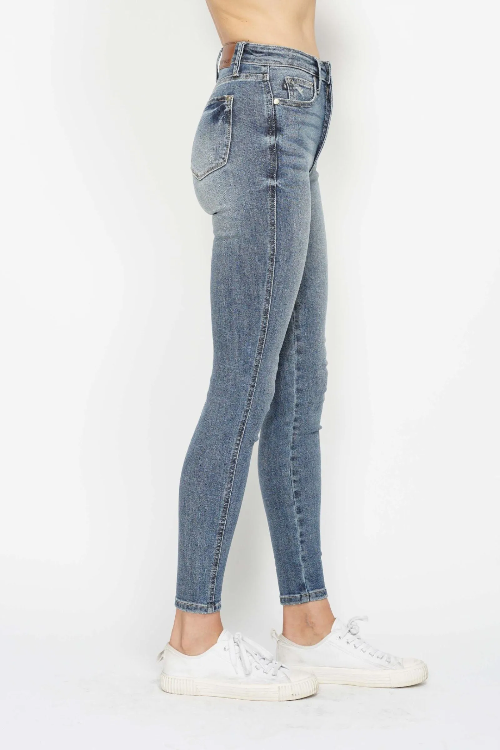 Judy Blue High Waist Tummy Control Contrast Wash Skinny Jean