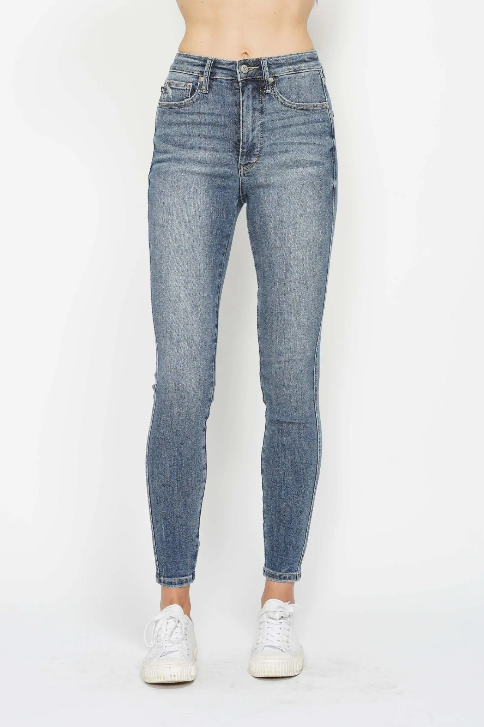 Judy Blue High Waist Tummy Control Contrast Wash Skinny Jean