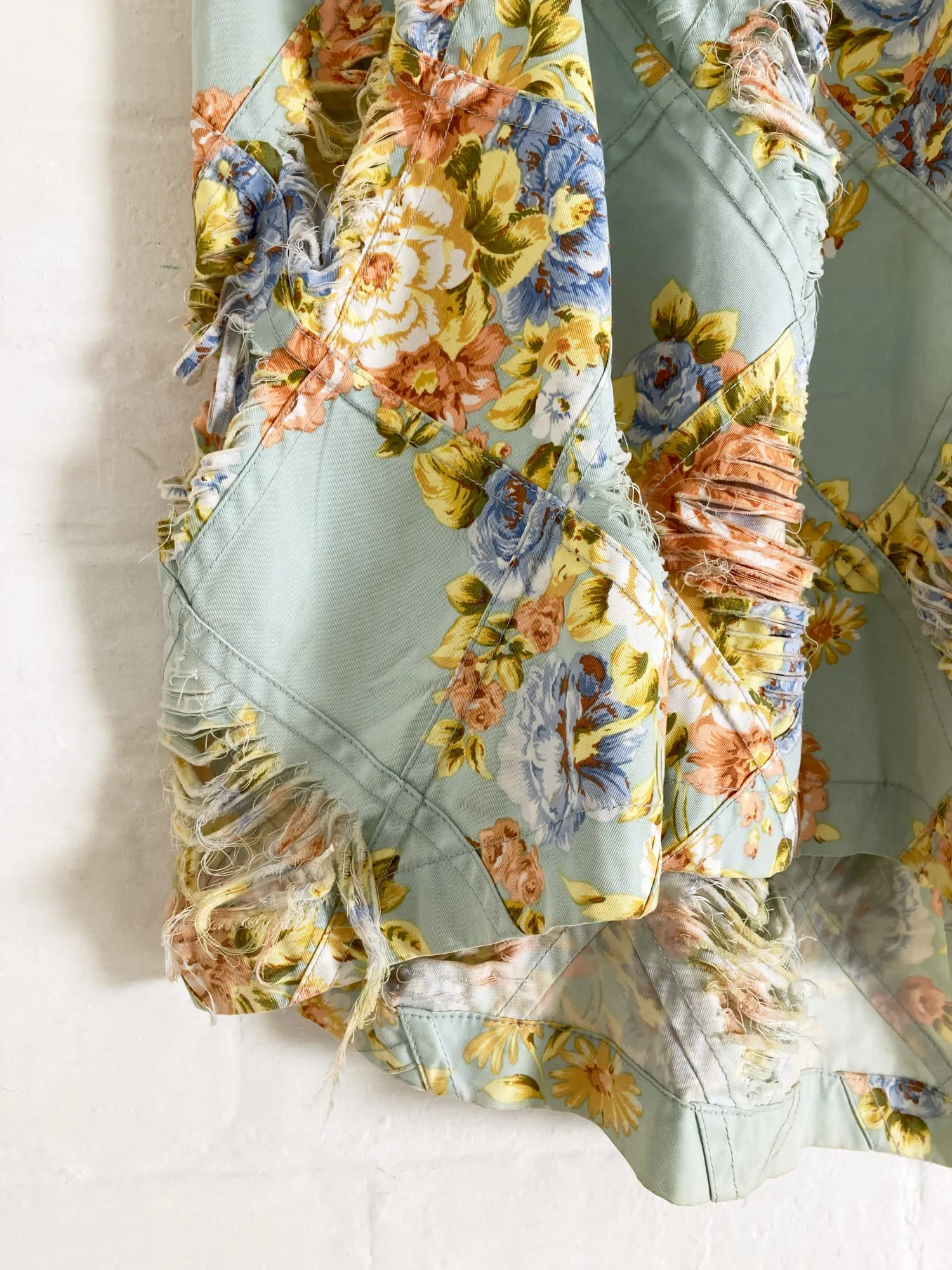 Junya Watanabe Comme des Garcons spring 2002 distressed floral sleeveless dress