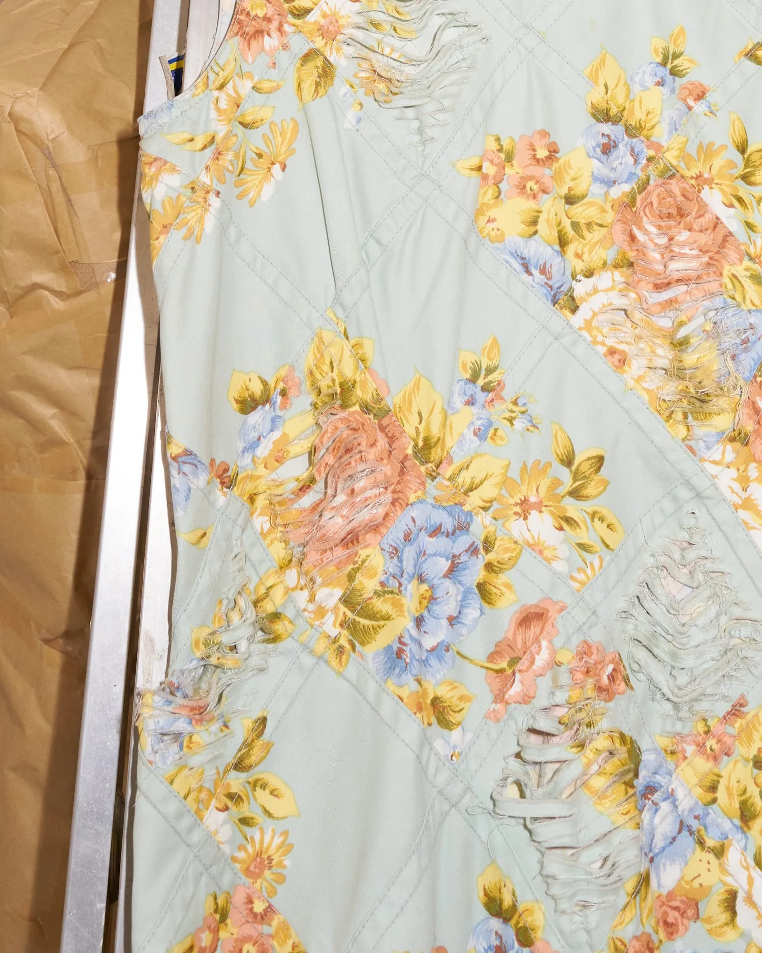 Junya Watanabe Comme des Garcons spring 2002 distressed floral sleeveless dress