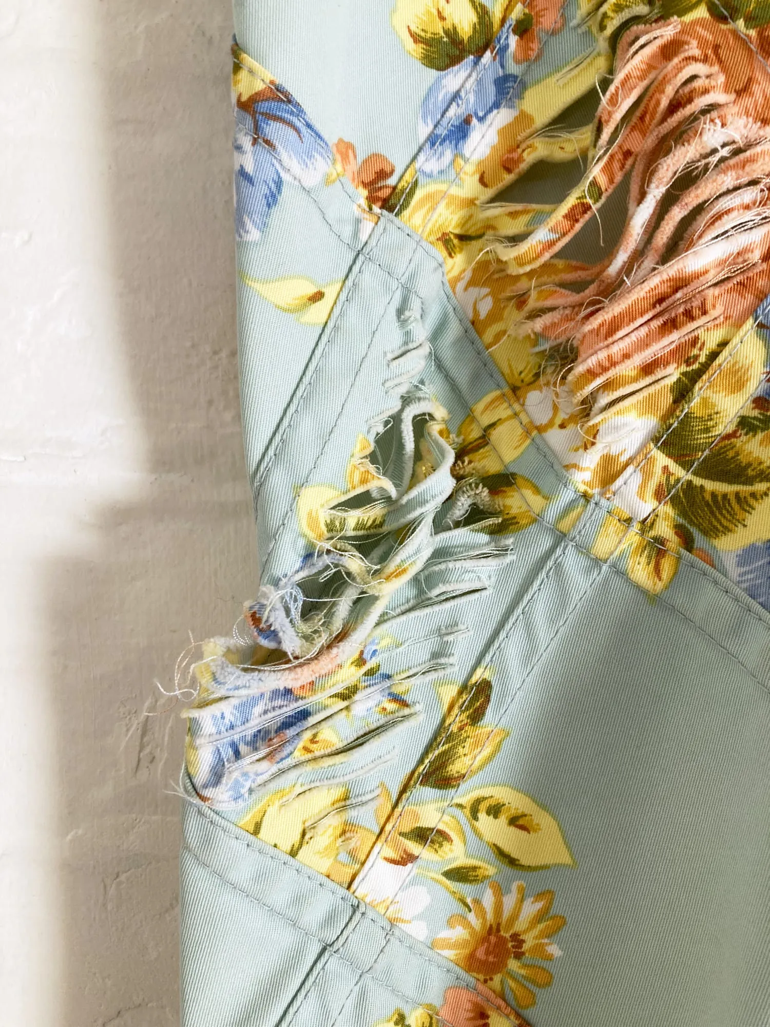 Junya Watanabe Comme des Garcons spring 2002 distressed floral sleeveless dress