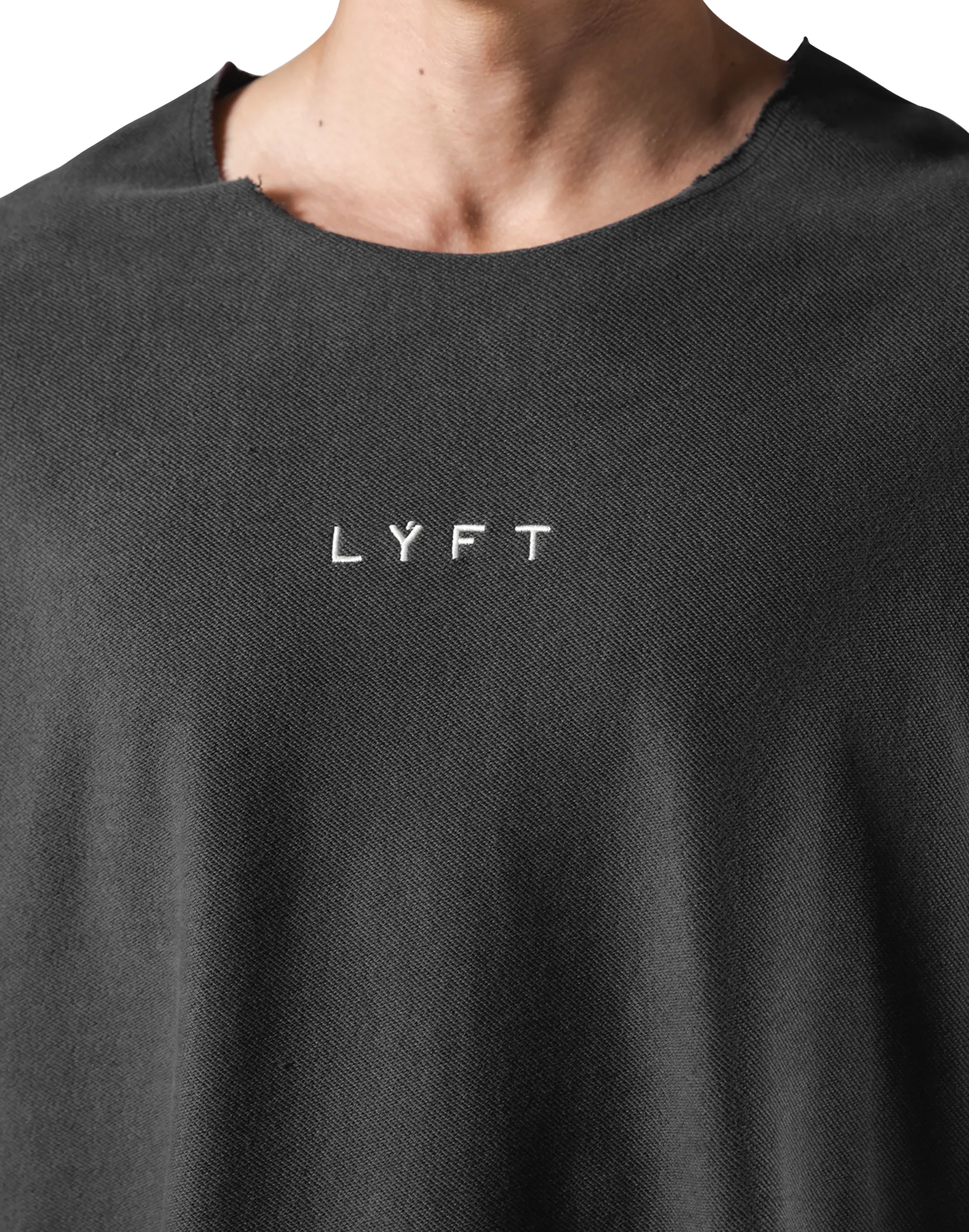 Knit Like Loose Sweat T-Shirt - D.Grey