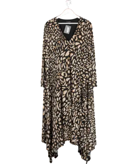 live unlimited Black Animal Print Dress UK 28