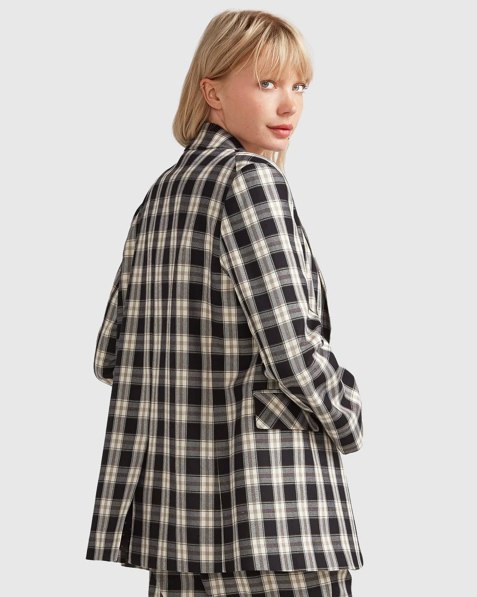 Love & Mercy Checked Blazer - Black Check