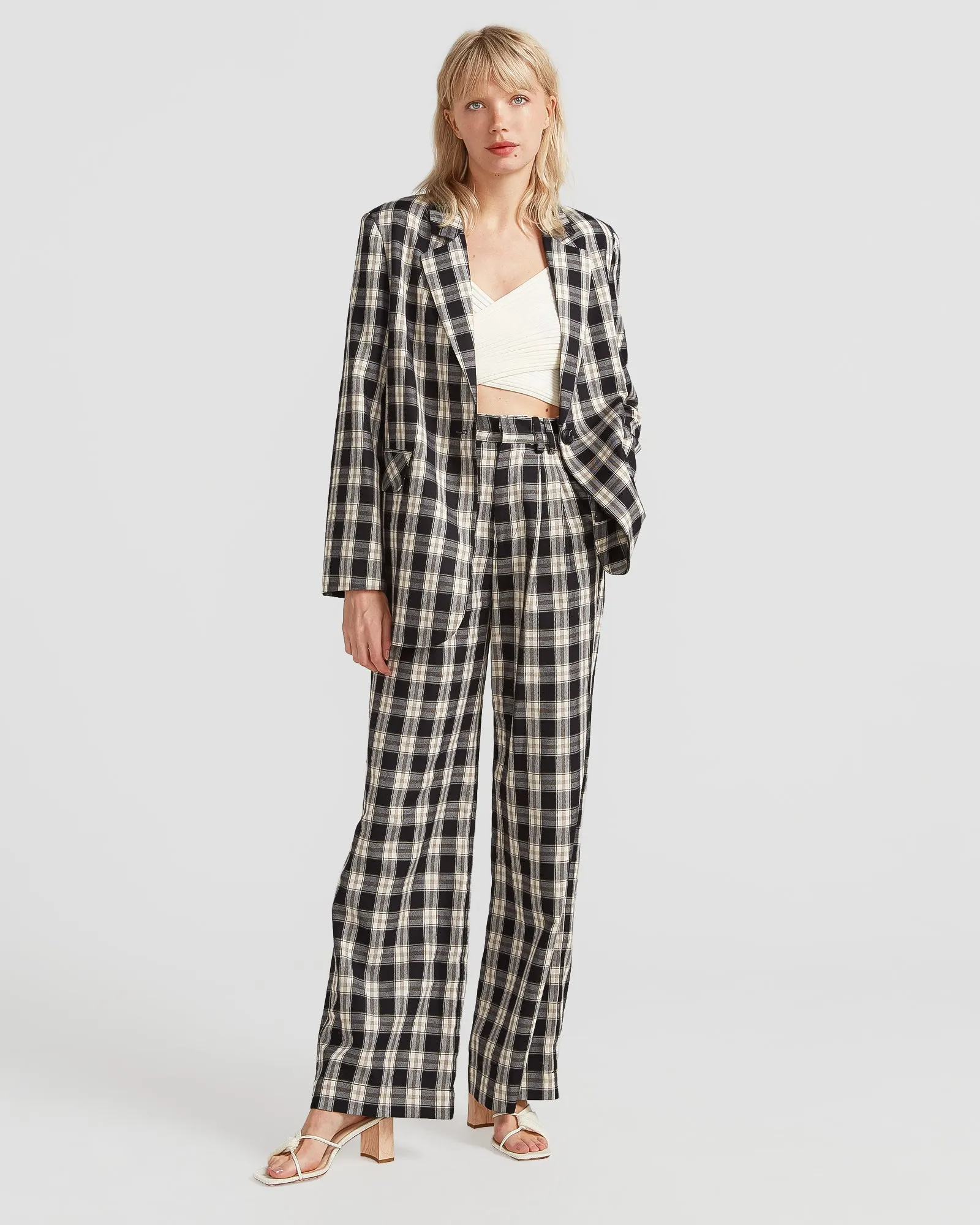 Love & Mercy Checked Blazer - Black Check
