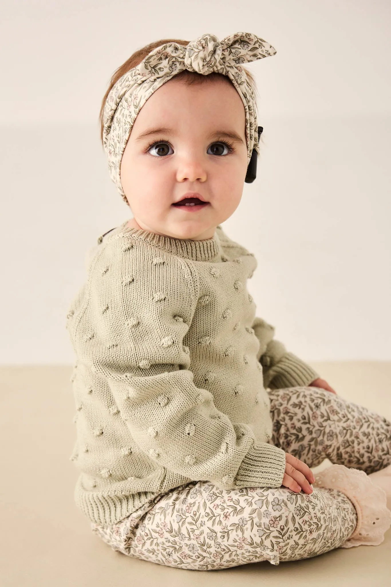 Organic Cotton Headband - Ariella Eggnog