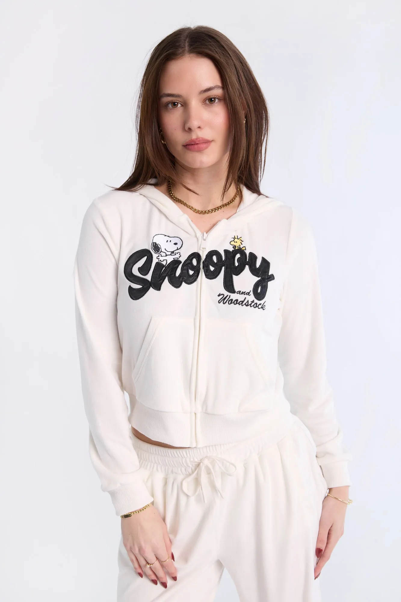Peanuts Snoopy and Woodstock 2-Piece Velour Set