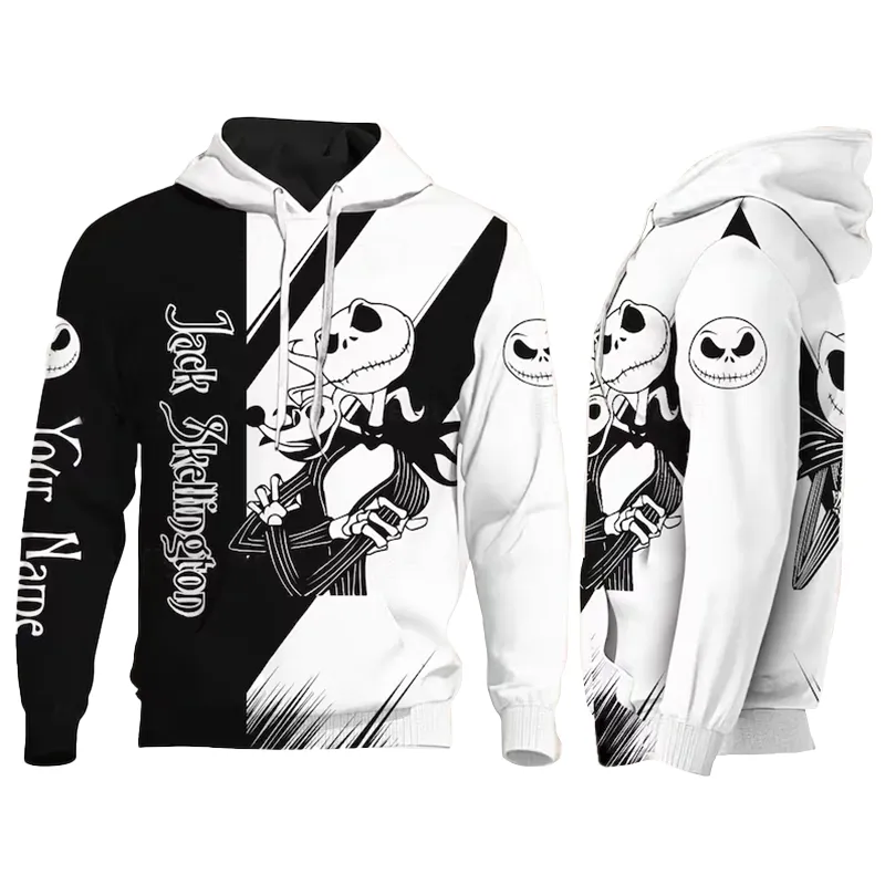 Personalized Jack Skellington And Zero Hoodie & Zip Hoodie