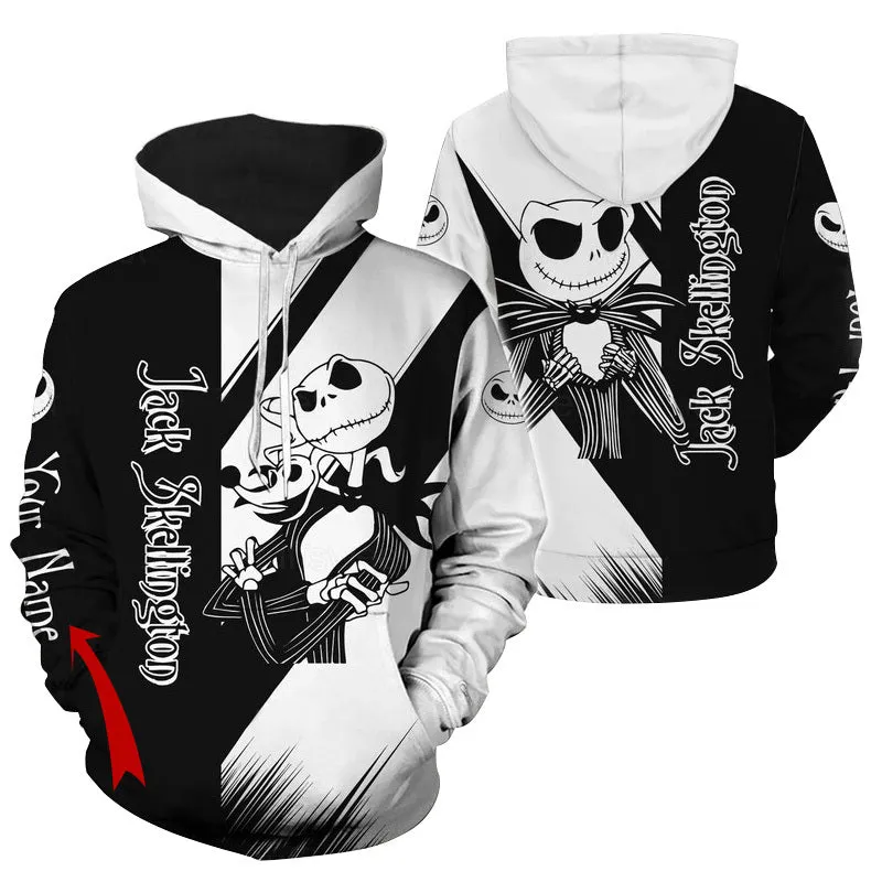 Personalized Jack Skellington And Zero Hoodie & Zip Hoodie