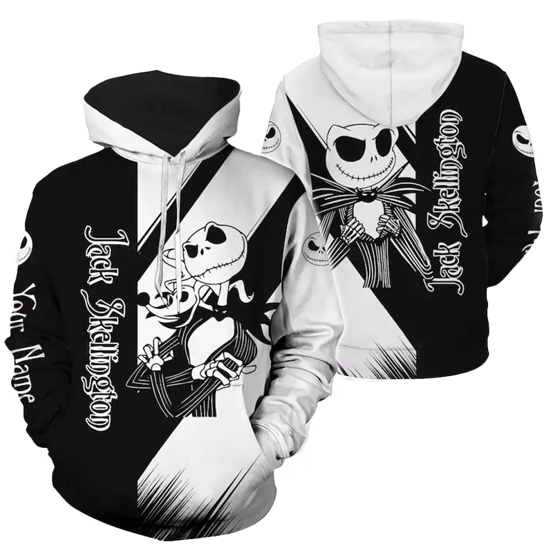 Personalized Jack Skellington And Zero Hoodie & Zip Hoodie