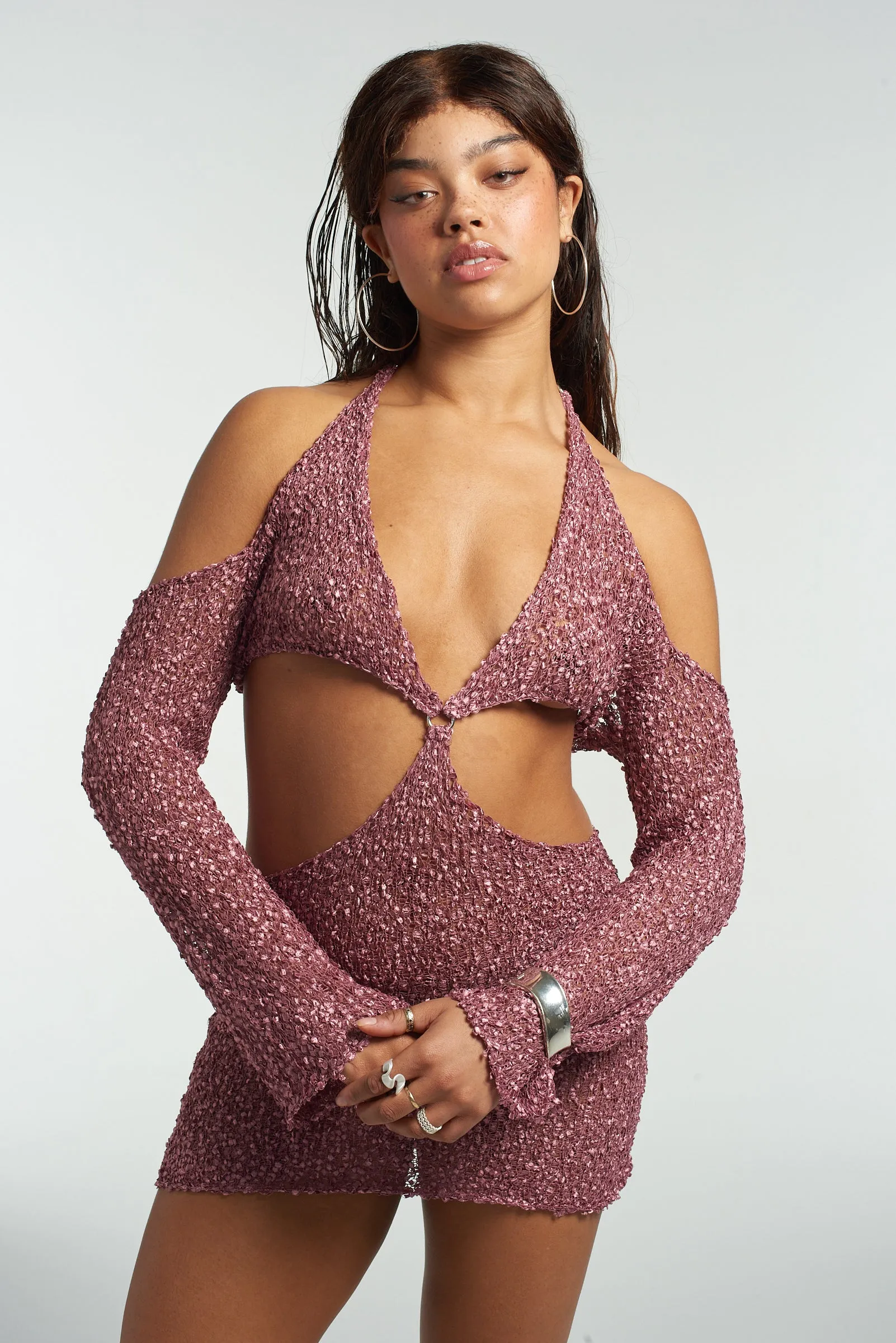 Sleek and Sexy Poison Cut-Out Mini Dress