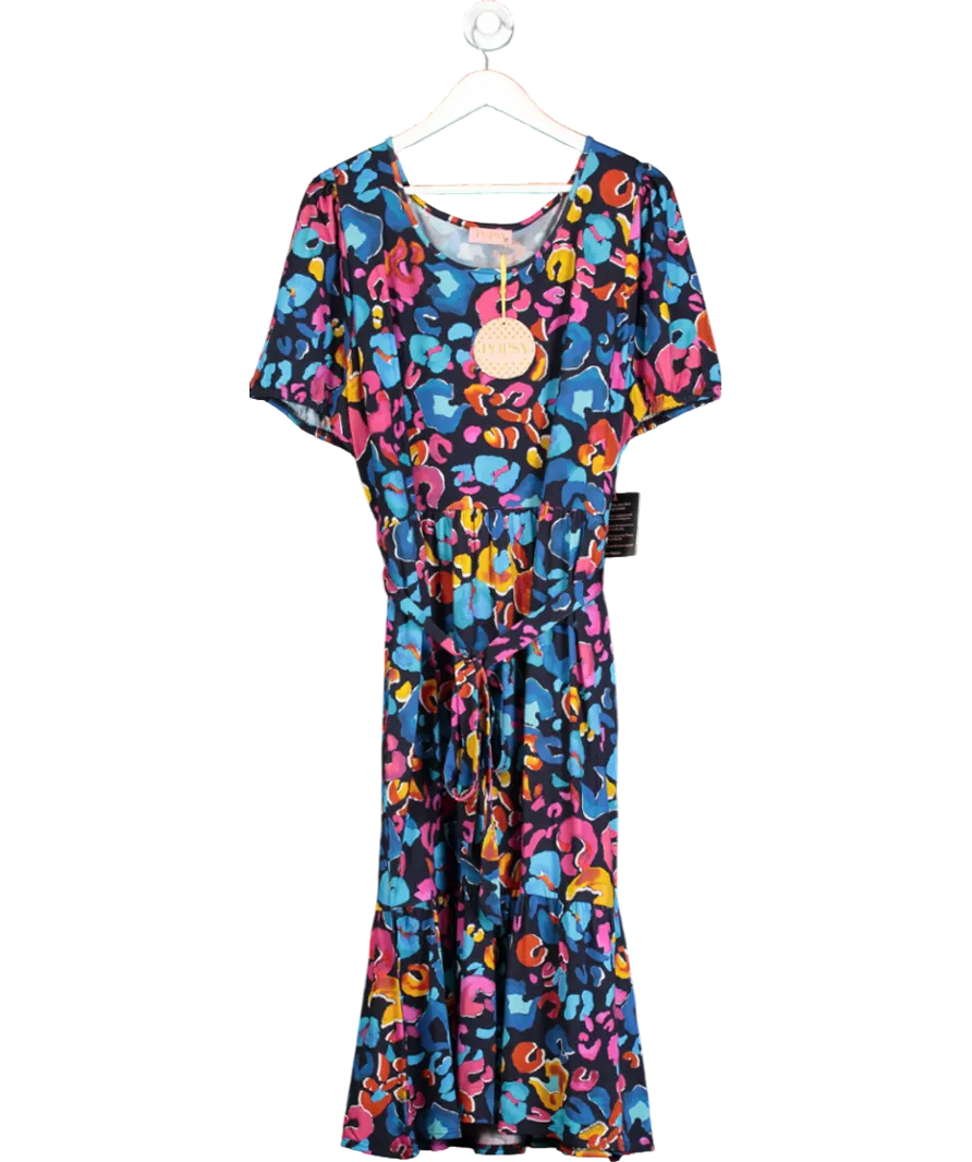 Popsy Clothing Multicoloured Kathleen Animal Print Belted Dress UK 22