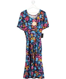 Popsy Clothing Multicoloured Kathleen Animal Print Belted Dress UK 22