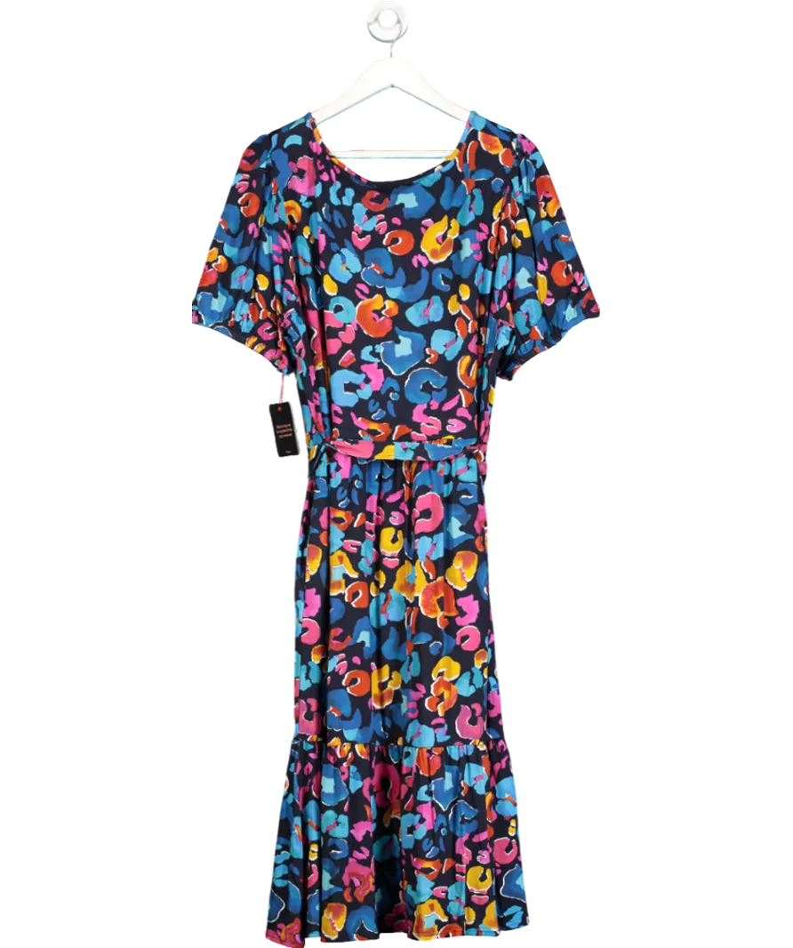 Popsy Clothing Multicoloured Kathleen Animal Print Belted Dress UK 22