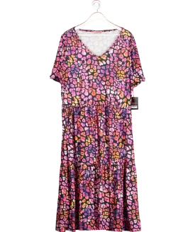 Popsy Clothing Multicoloured Vibrant Animal Print Dress UK XXL