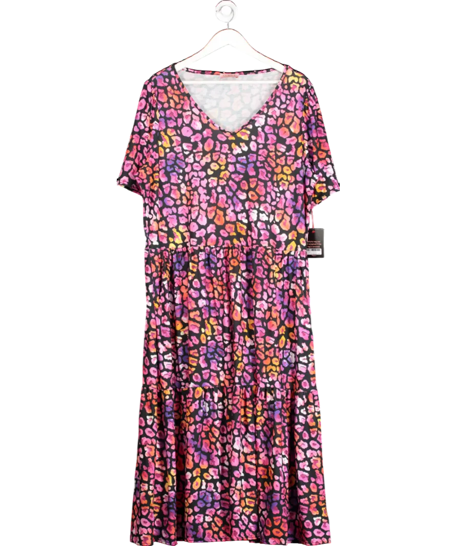 Popsy Clothing Multicoloured Vibrant Animal Print Dress UK XXL