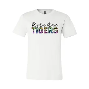 Prairie Grove Tigers Colorful Animal Print Tee