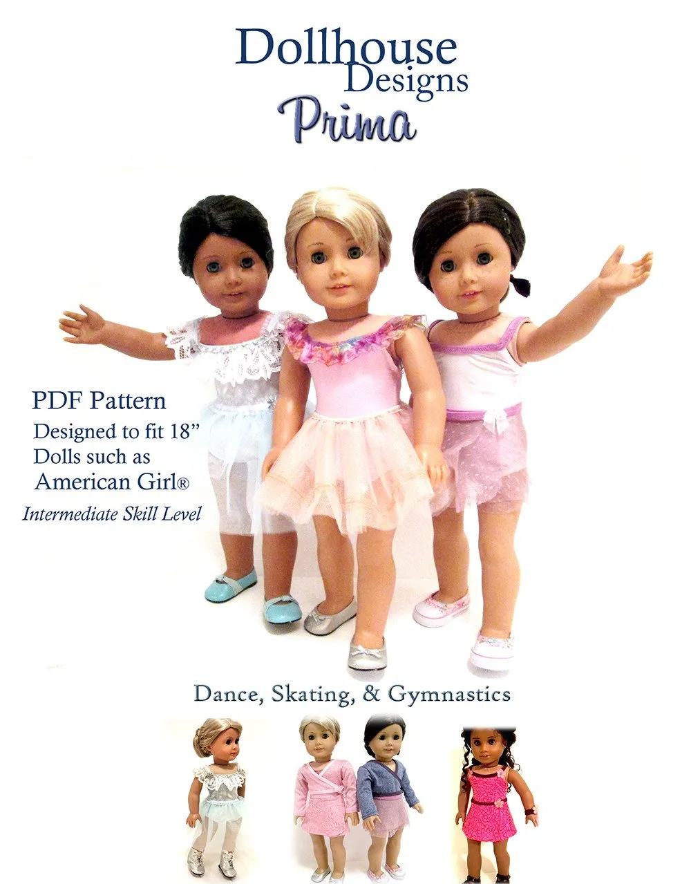 Prima Dancewear 18" Doll Clothes Pattern