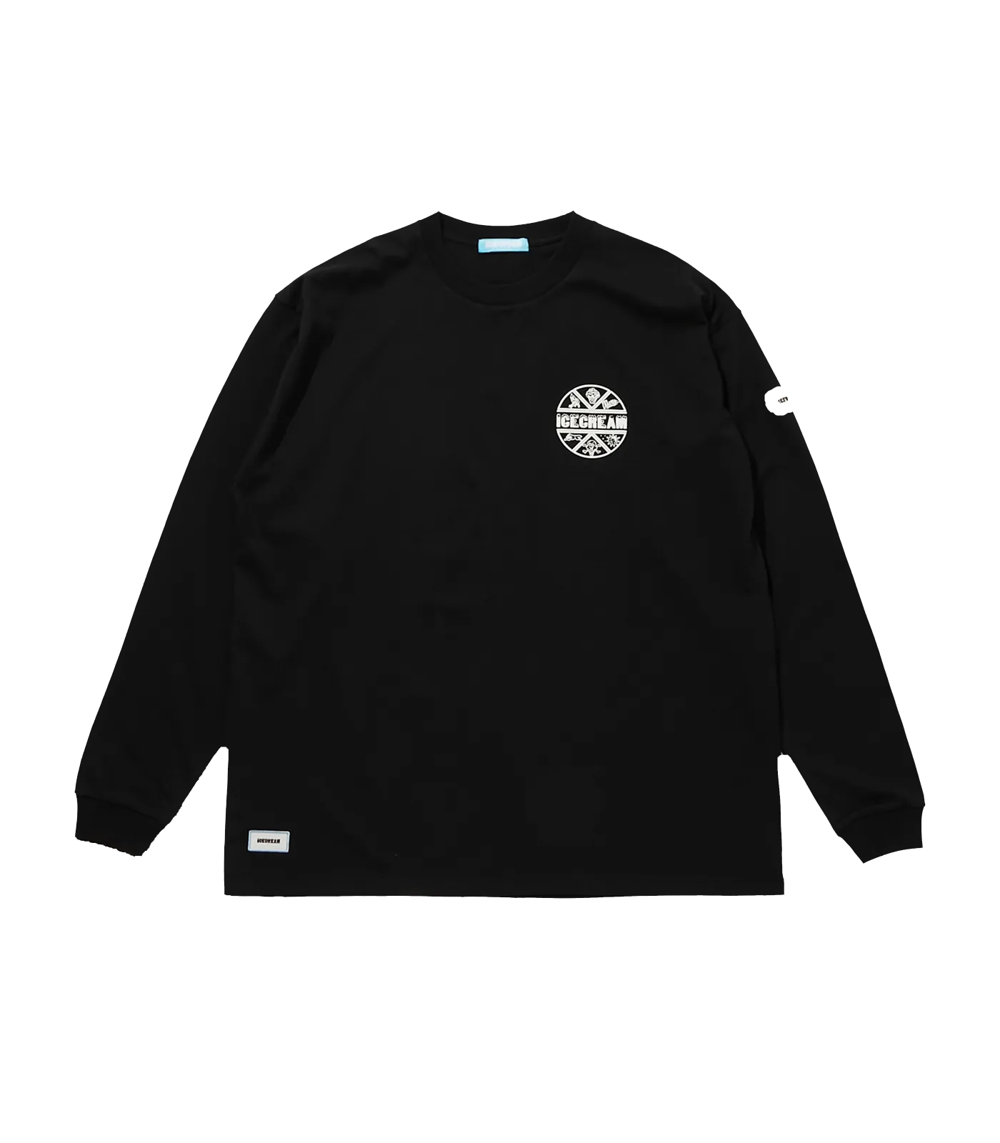 PUFF PRINT L/S T-SHIRT - BLACK