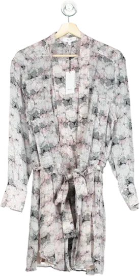 Reiss Pink Print Alice-Circle Dress UK 8
