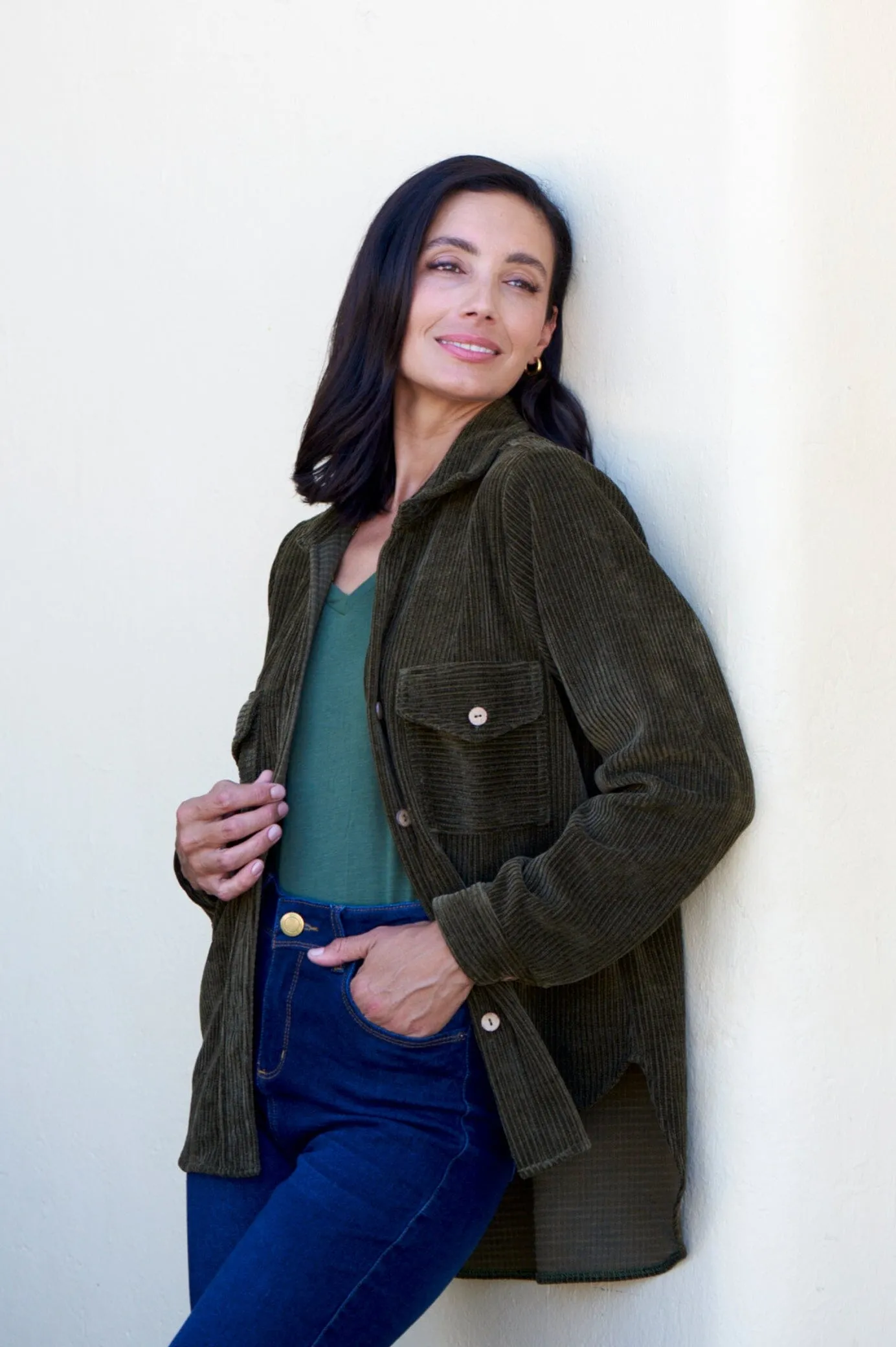 Remi Corduroy Overshirt Olive