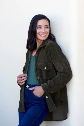 Remi Corduroy Overshirt Olive