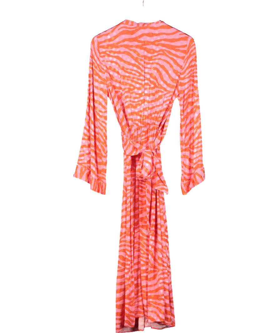 River Island Pink Animal Print Maxi Dress UK 12