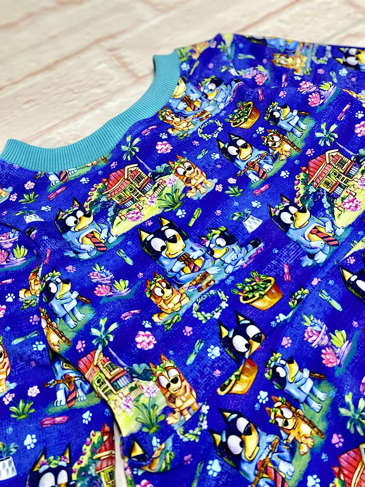 Size Medium (3-6y) GWM Dress - Blue Pups