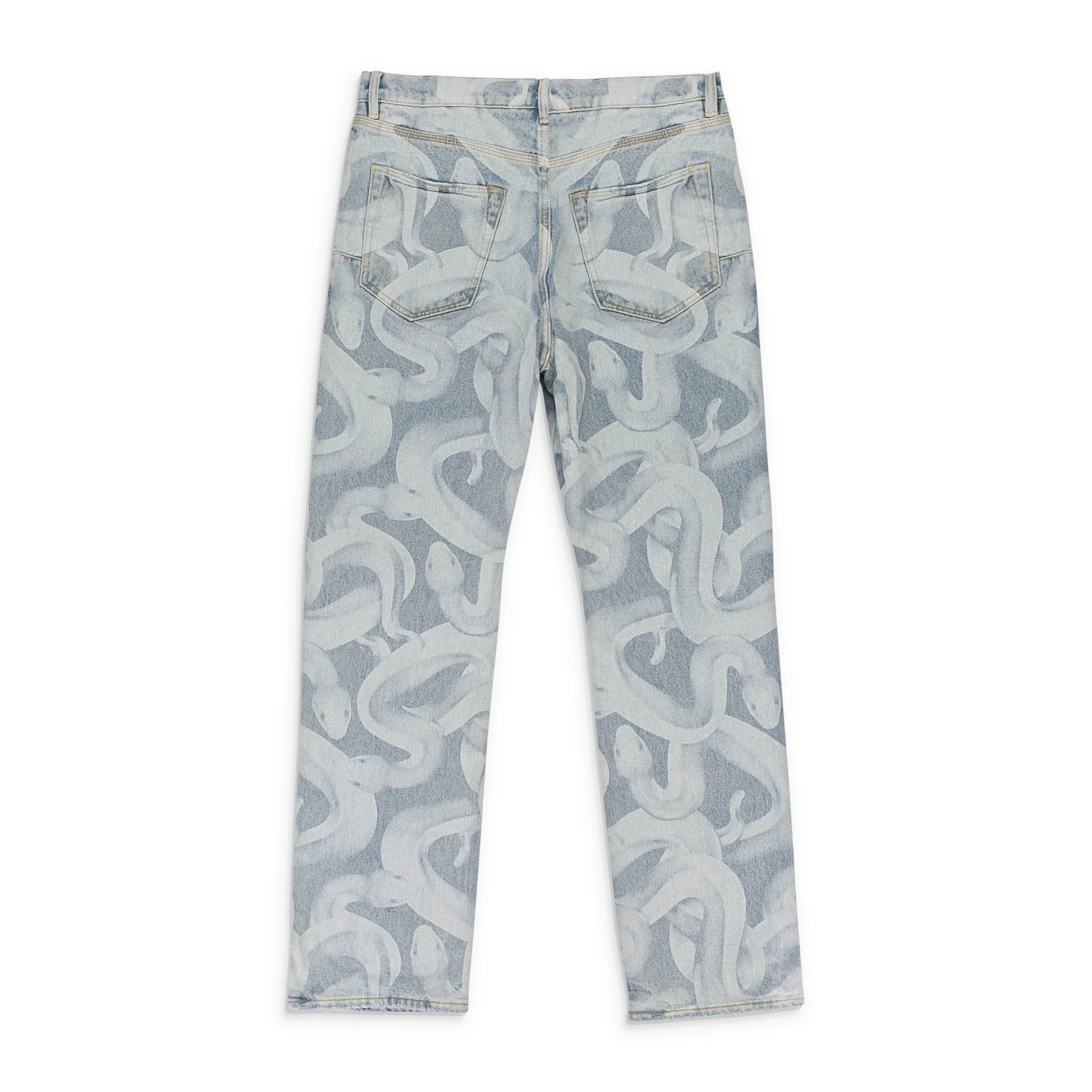 SNAKE PRINT LIGHT Indigo SKINNY JEANS