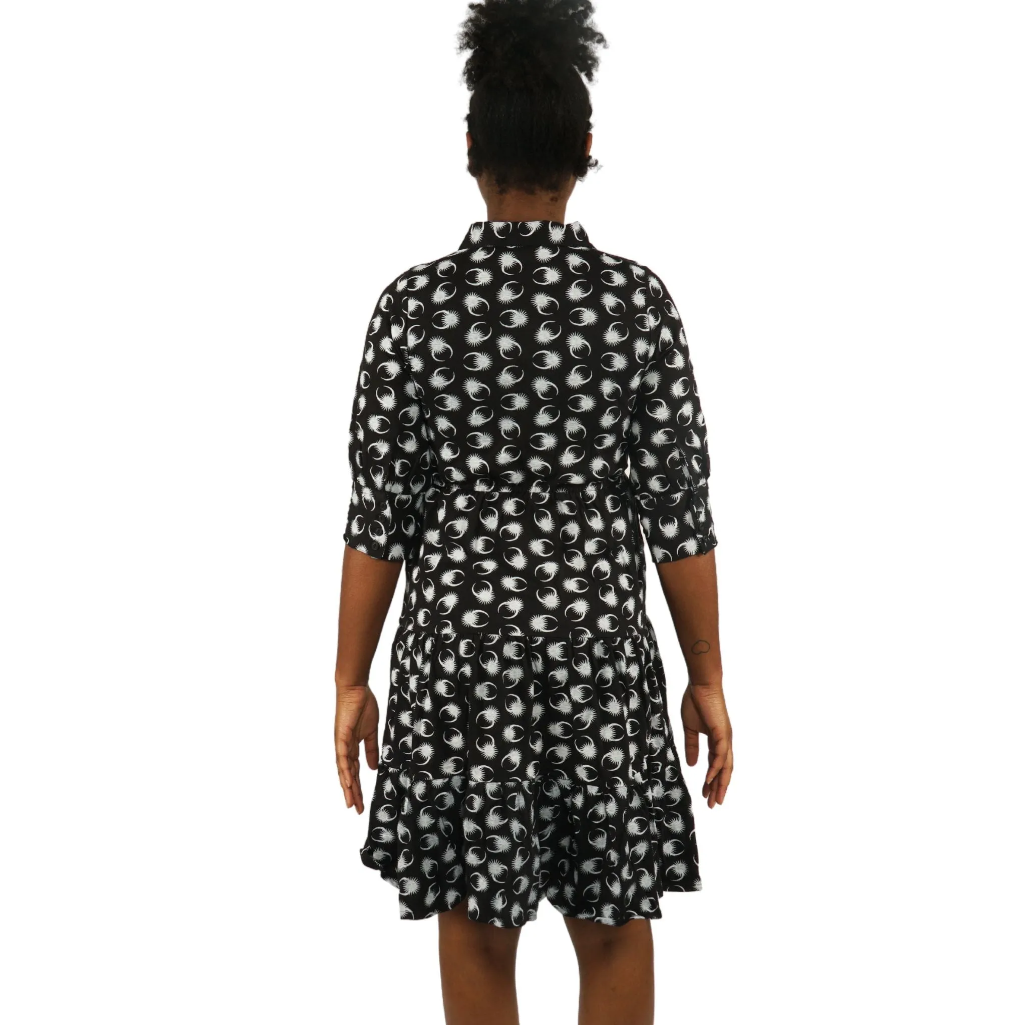 Solar Eclipse Button-Up Tiered Dress [FINAL SALE]