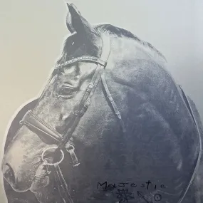 Walter Knabe Artwork Majestic Elegance Unique Screenprint with Hand Painting