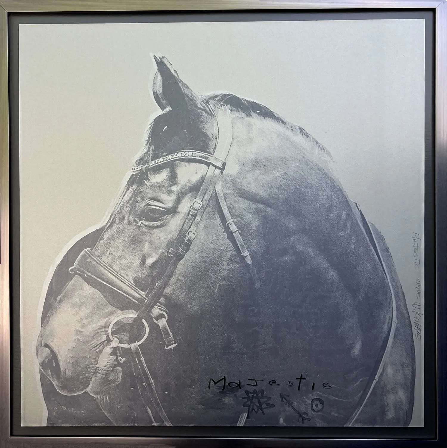 Walter Knabe Artwork Majestic Elegance Unique Screenprint with Hand Painting