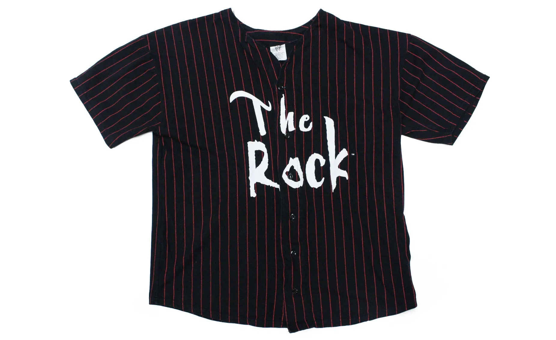 WWF THE ROCK 'THE GREAT 1' VINTAGE BASEBALL JERSEY XL