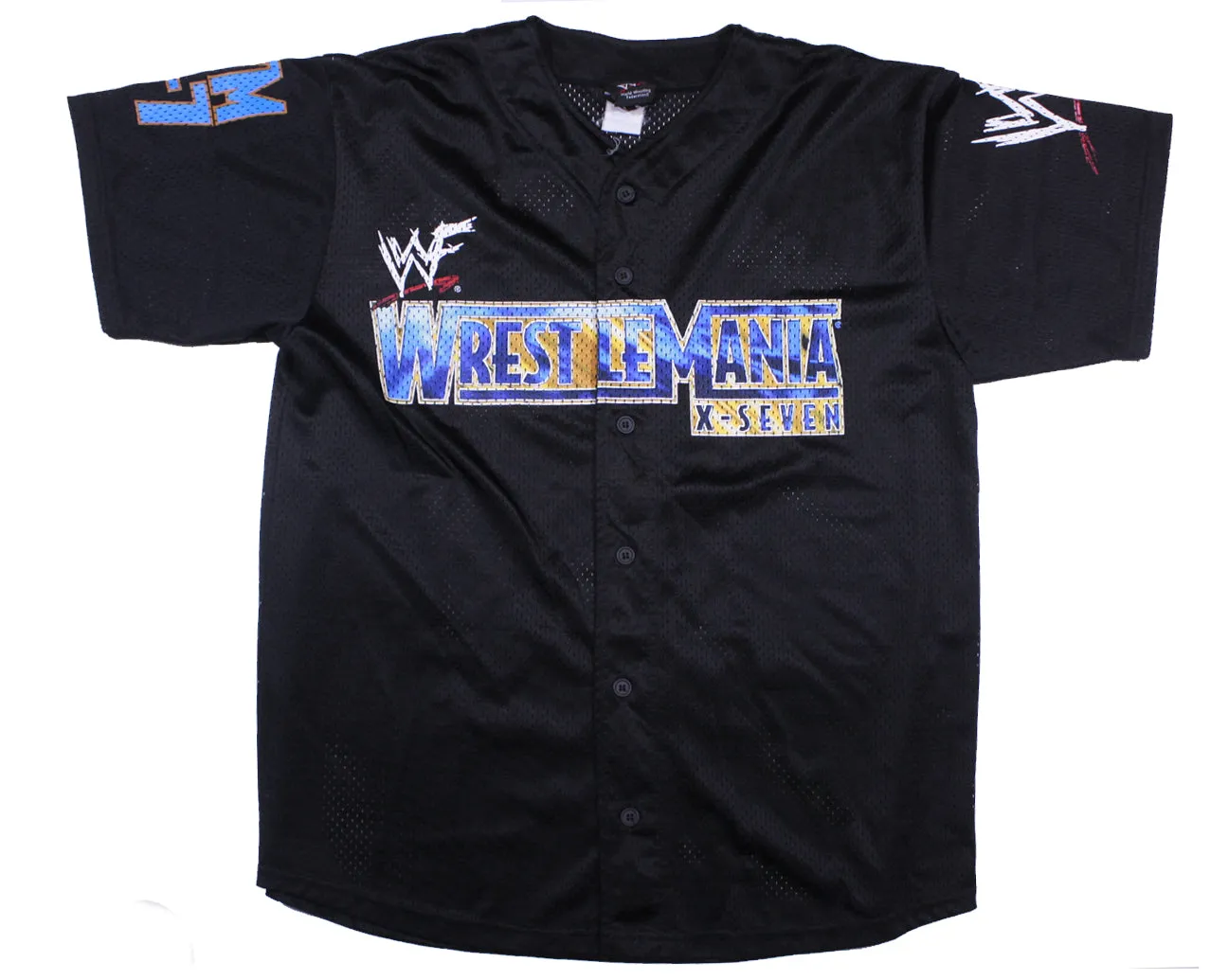 WWF WRESTLEMANIA X7 BASEBALL JERSEY XL
