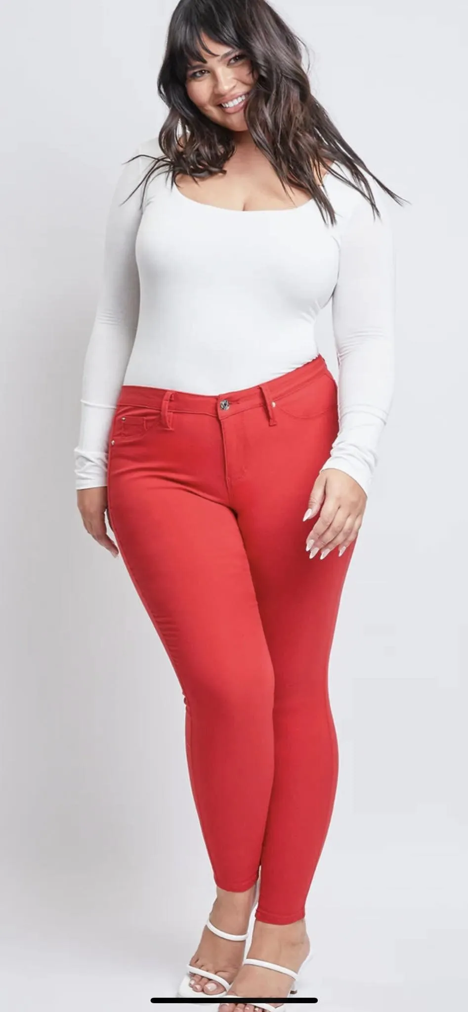 YMI Hyperstretch Junior fit Mid Rise Skinny Jeans Several colors to choose from