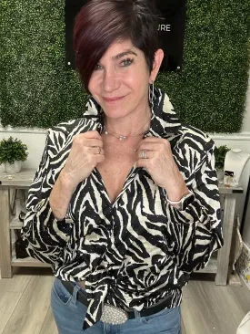 Zebra Bling Top