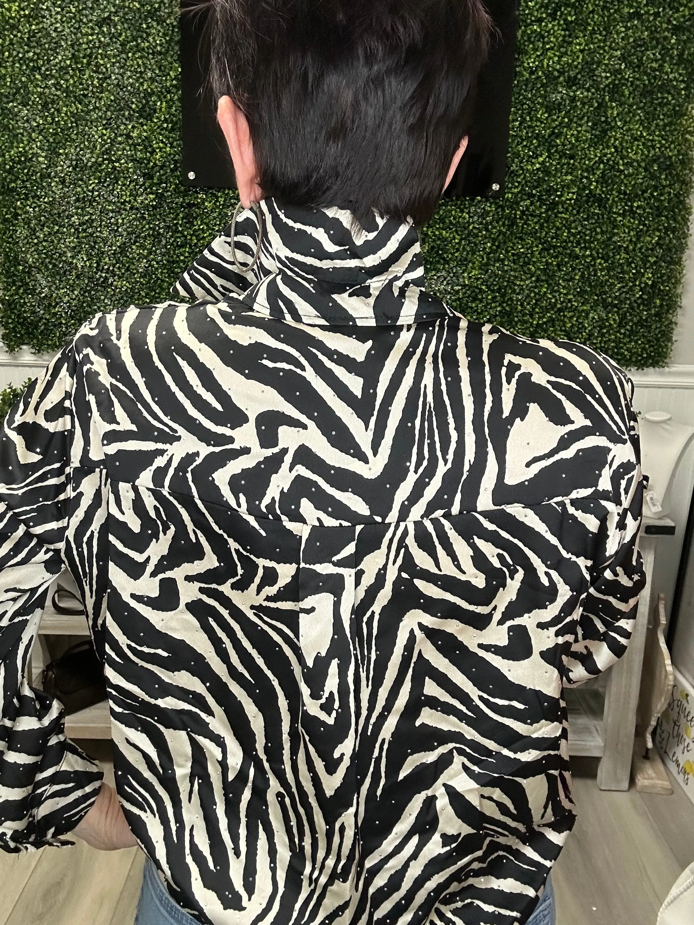Zebra Bling Top