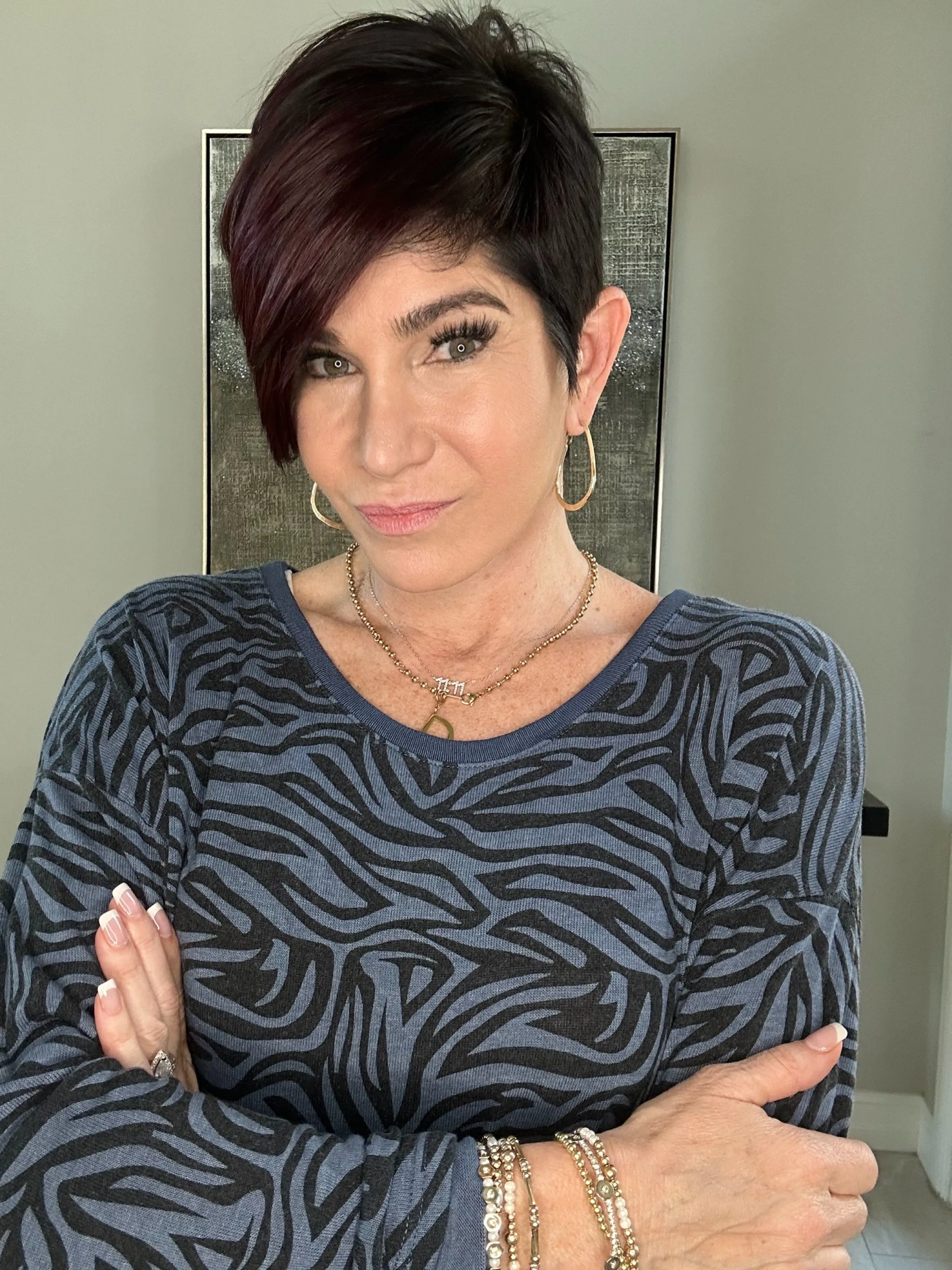 Zelda Zebra Print Lightweight Top